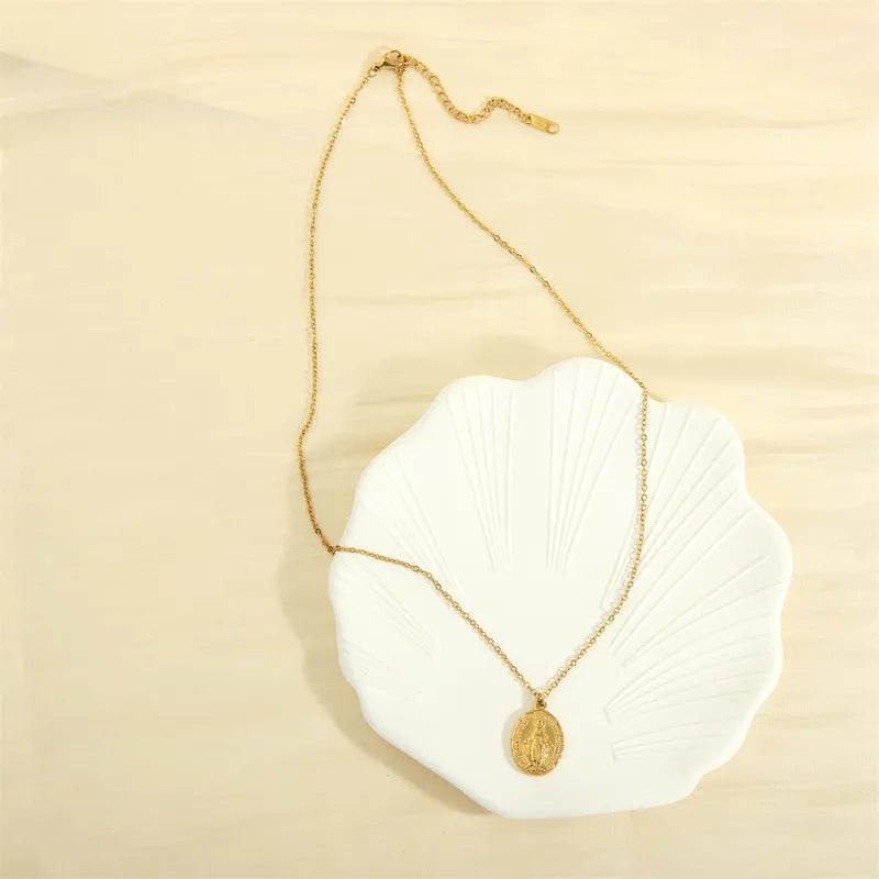 'Miraculous Medal' Pendant Necklace