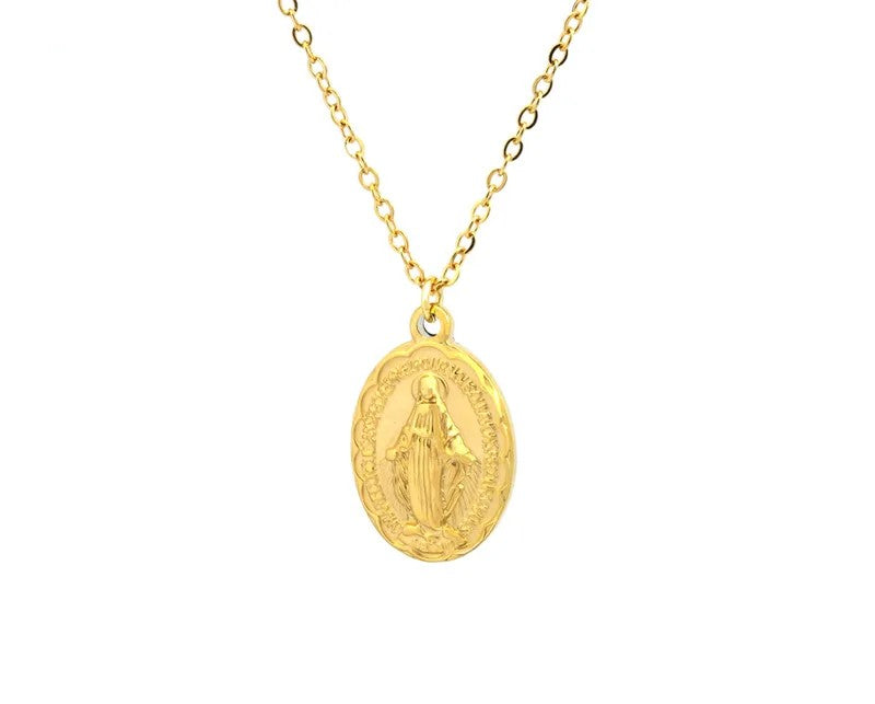'Miraculous Medal' Pendant Necklace