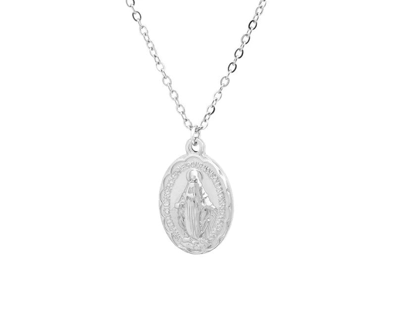 'Miraculous Medal' Pendant Necklace