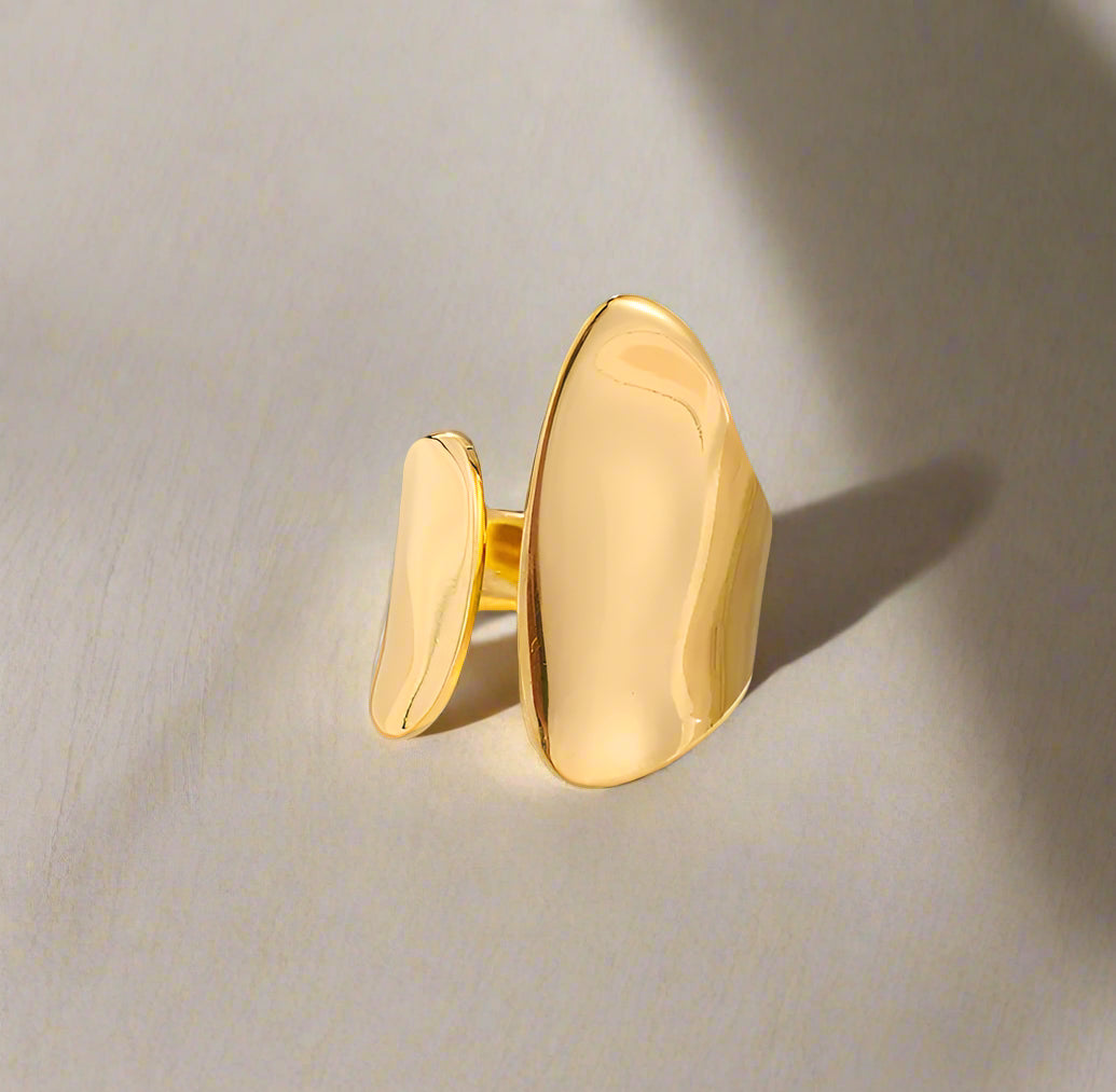 Cassandra - Offener Statement-Ring — Gold