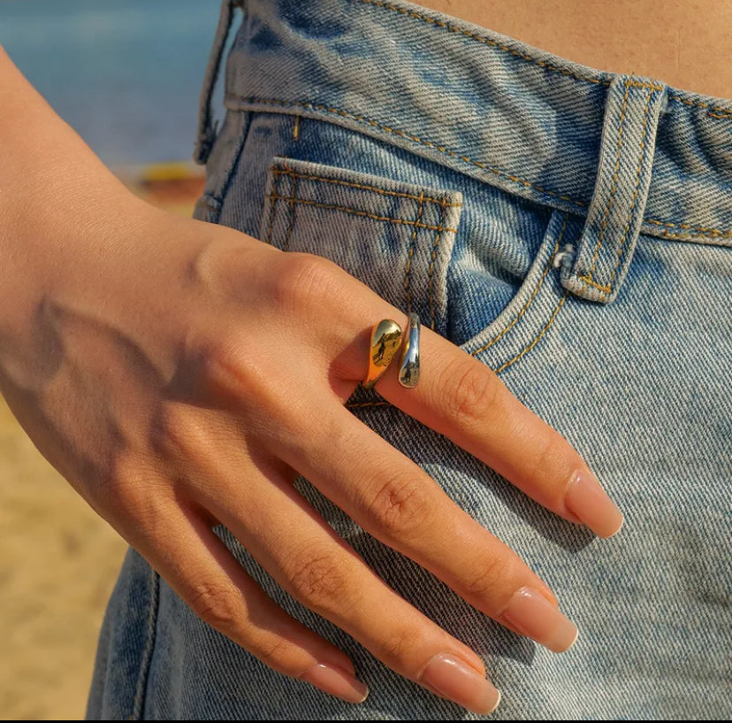 Wrap Around Me Silver & Gold Ring