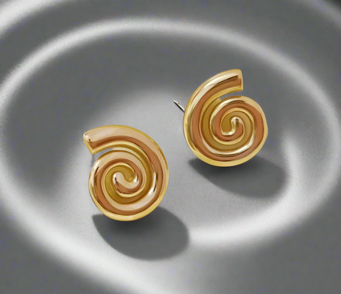 Saol - Spiral Earrings — Gold
