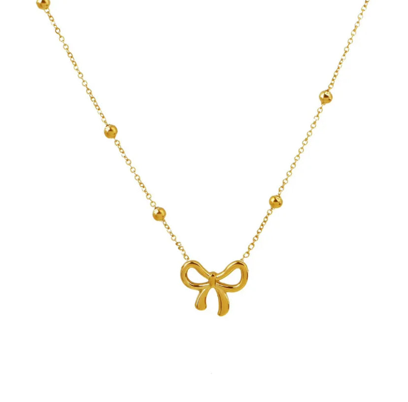 'Bow Tie' Necklace with Ball Chain