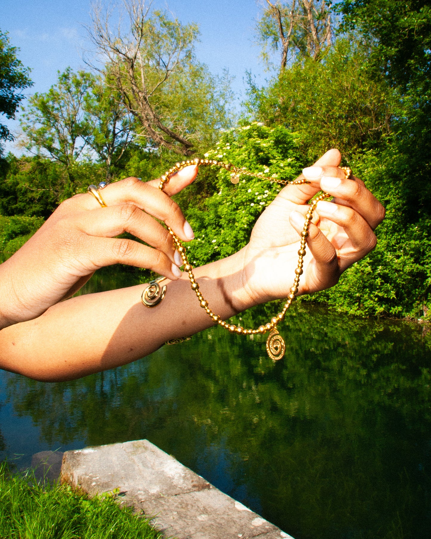 Saol - Spiralperlen-Halsband