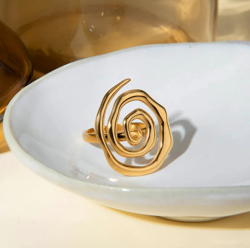 Saol - Großer Spiralring mit einstellbarer Größe