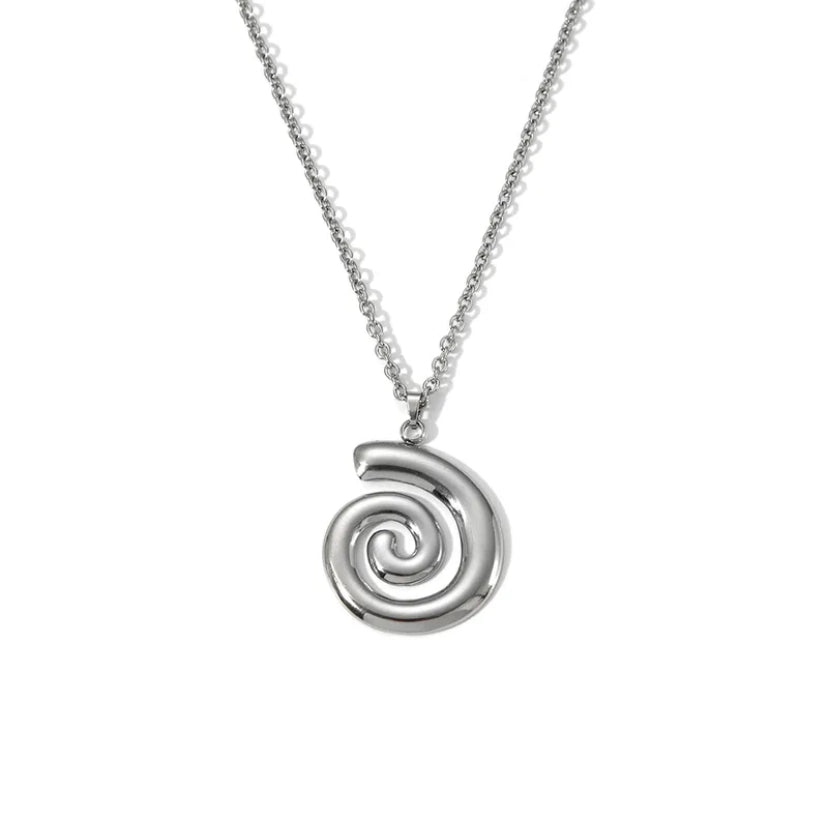 Saol - Spiral Necklace — Silver